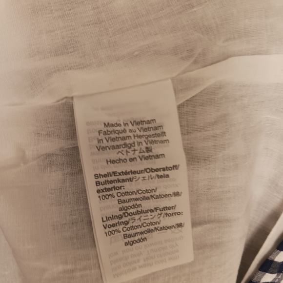 J.Crew V-neck button-front dress in gingham Size 14 - Picture 8 of 8